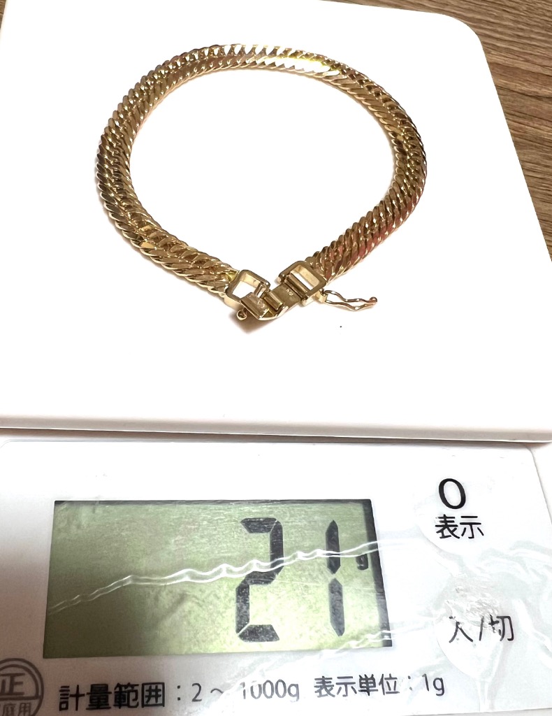 喜平 ブレスレット 18金 K18 トリプル 8面 20g 18cm 新品 造幣局