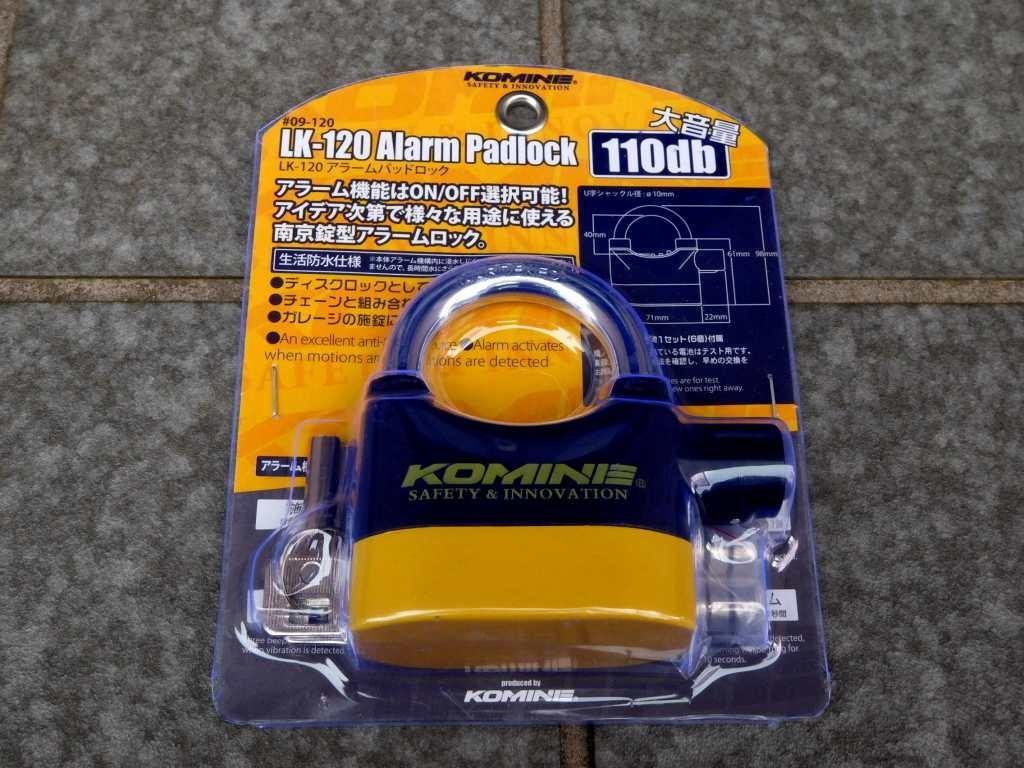 LK-120 アラームパッドロック KOMINE 09-120 Alarm Padlock :lk-120:バイク用品の車楽 通販  