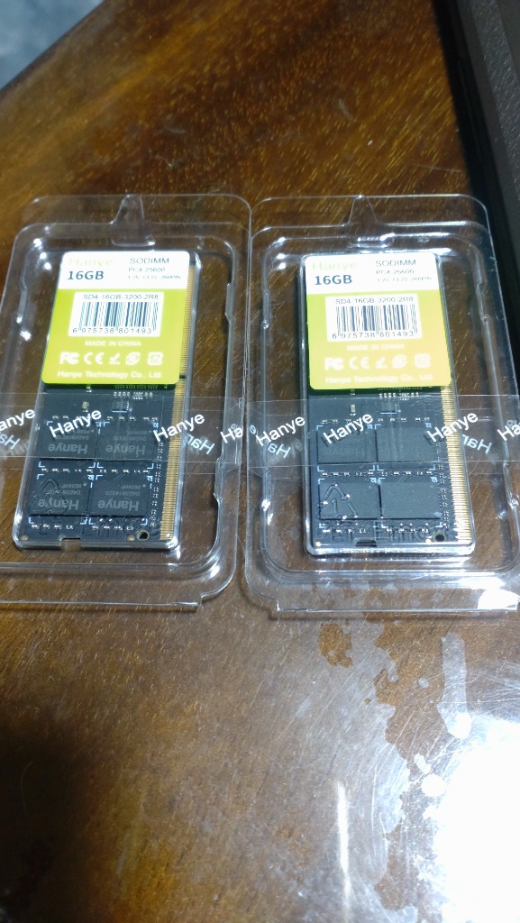 Hanye ノートPC用メモリ PC4-25600(DDR4-3200) 32GB(16GBx2枚