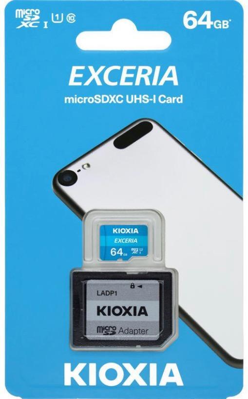 マイクロSDカード 32GB microSDHC EXCERIA G2 KIOXIA キオクシア CLASS10 UHS-I U3 V30 A1 R:150MB s W:50MB s SDアダプタ付 海外リテール LMEX2L032GG2 ◆メ