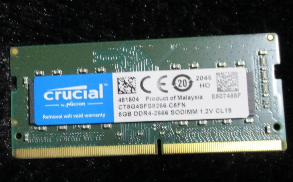Crucial DDR4ノートPC用 メモリ 8GB DDR4-2666 SODIMM