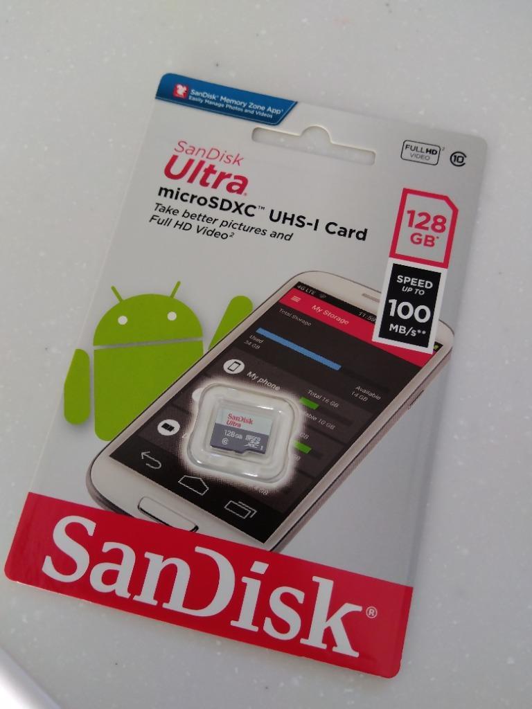マイクロsdカード microSDXC 128GB 100MB/s SanDisk UHS-I U1 Class10 SDSQUNR-128G-GN3MN海外パッケージ Nintendo