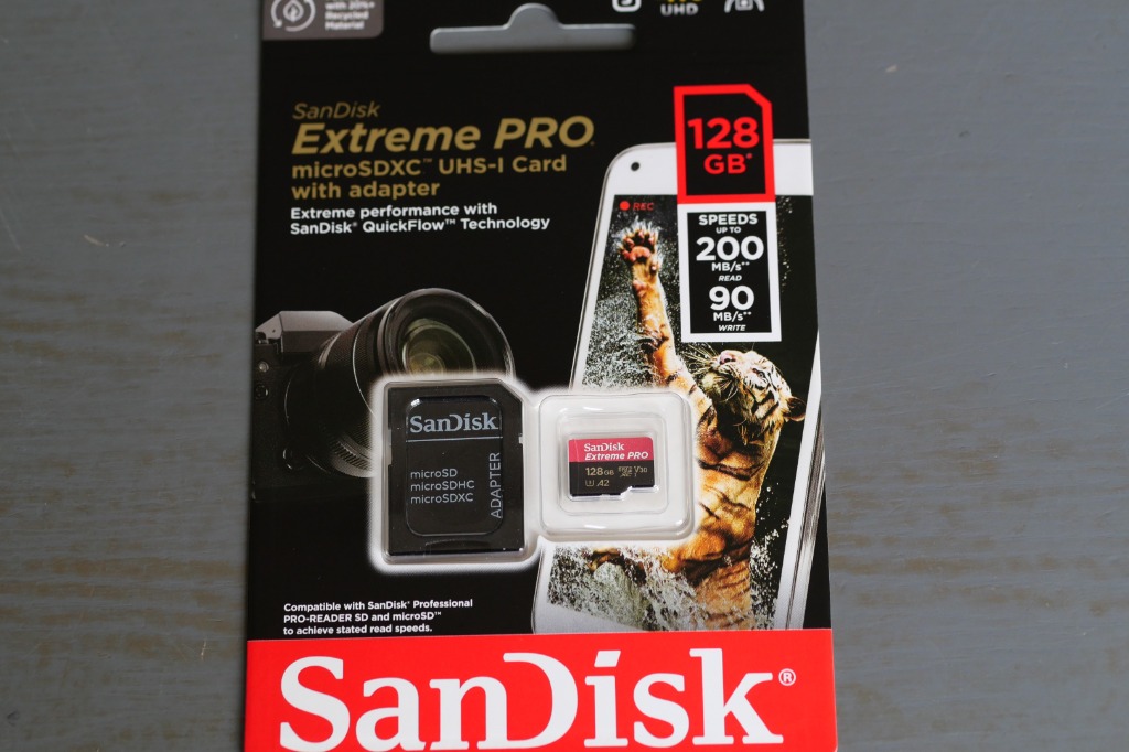 マイクロsdカード microSDXC 128GB SanDisk V30 A2 R:200MB/s W:90MB/s 