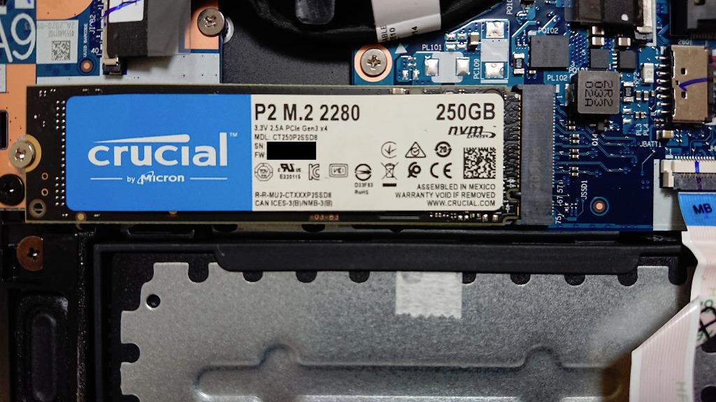 crucial CT250P2SSD8JP ［Crucial P2 M.2 Type2280 NVMe 250GB］ 内蔵