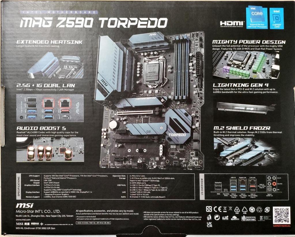 MSI MAG Z590 TORPEDO PCパーツマザーボード - 最安値・価格比較