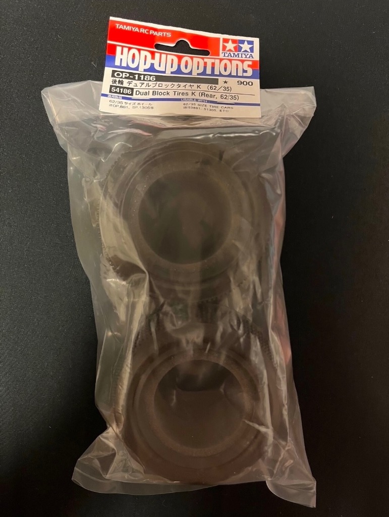 (未使用･未開封品)　タミヤ OPパーツ OP.1186 後輪 デュアルブロックタイヤ K (62/35) 54186 og8985z 楽天市場】【中古】(未使用・未開封品) タミヤ OPパーツ OP.1186