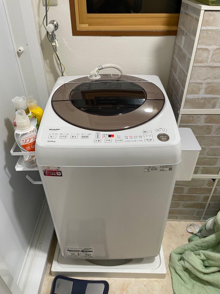 喜ばれる誕生日プレゼント シャープ ES-GV10G インバーター式縦型洗濯機 ステンレス穴なし槽 洗濯10kg ブラウン系