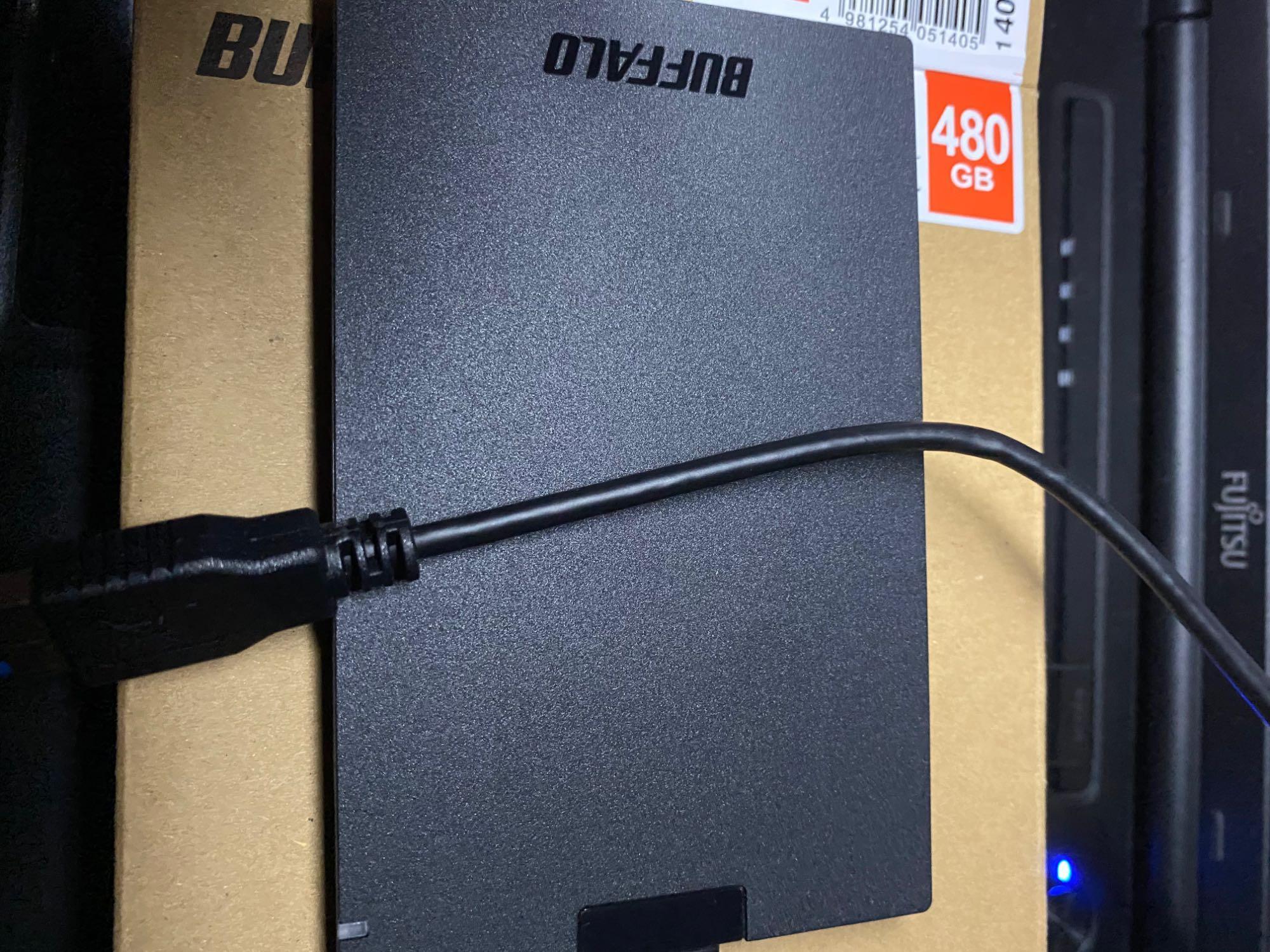 BUFFALO SSD-PG480U3-B/NL [SSD-PGU3/NLシリーズ 480GB ブラック] 外