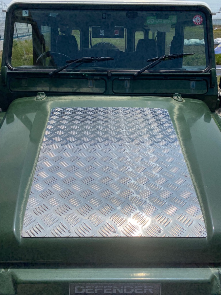 LAND ROVER ランドローバー アルミチェッカープレート ボンネット