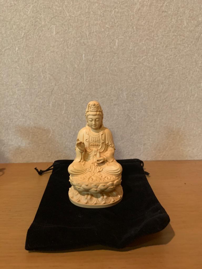 仏像 観音菩薩像 座像 木彫り ツゲ 置物 オブジェ コンパクト 高 仏像 観音菩薩像 座像 木彫り ツゲ 置物 オブジェ コンパクト 高