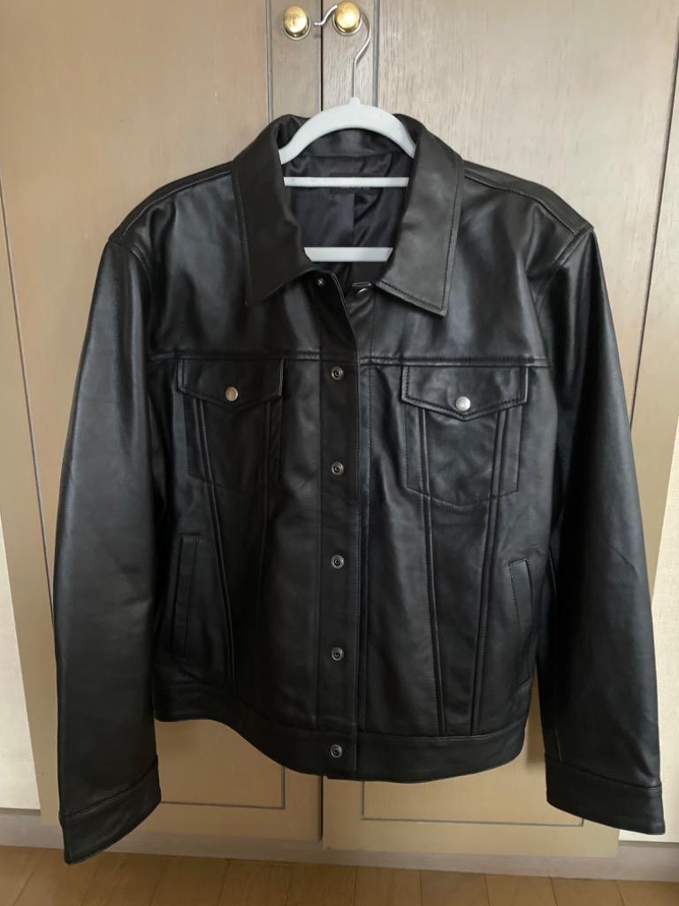 レザージャケット トラッカージャケット Gジャン風 革ジャン