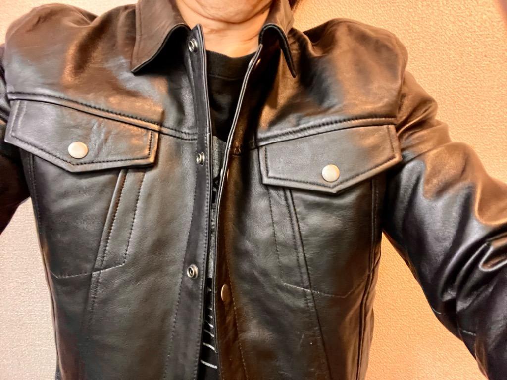 レザージャケット トラッカージャケット Gジャン風 革ジャン