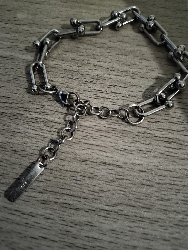 リンク チェーン ブレスレット シルバー925 刻印入 アレルギー