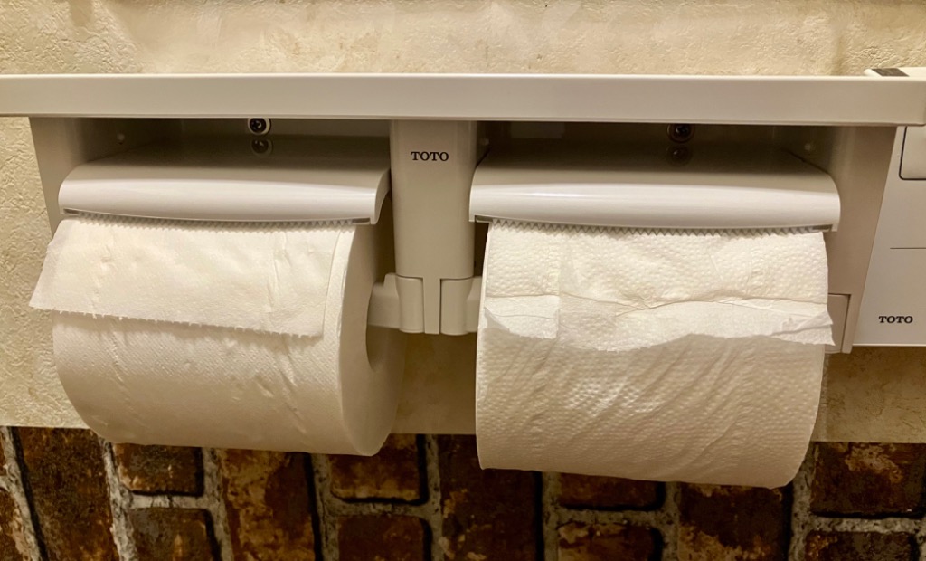 TOTO YH650#NW1 TOTO棚付二連紙巻器 カラー限定：ホワイト 棚付