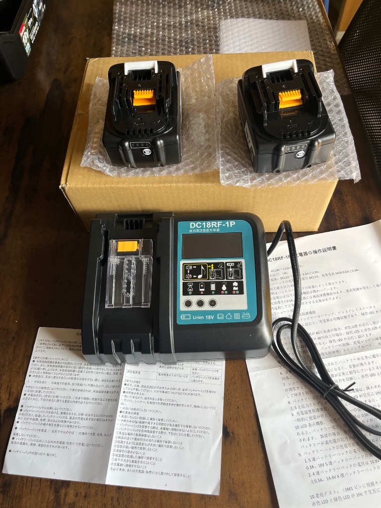 マキタ 18V バッテリー 充電器セット 互換品 BL1860B 6.0AH マキタ 18V バッテリー 充電器セット 互換品 BL1860B 6.0AH