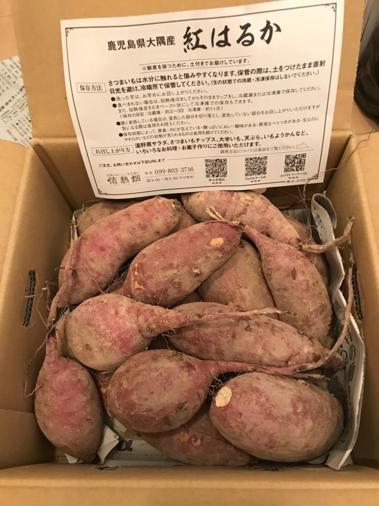 さつまいも 紅はるか 鹿児島 生芋 3kg 1箱 S〜L混載 土付き 美味しい 鹿児島県 大隅産 :1013-c1:情熱畑 Yahoo!店 - 通販  - Yahoo!ショッピング