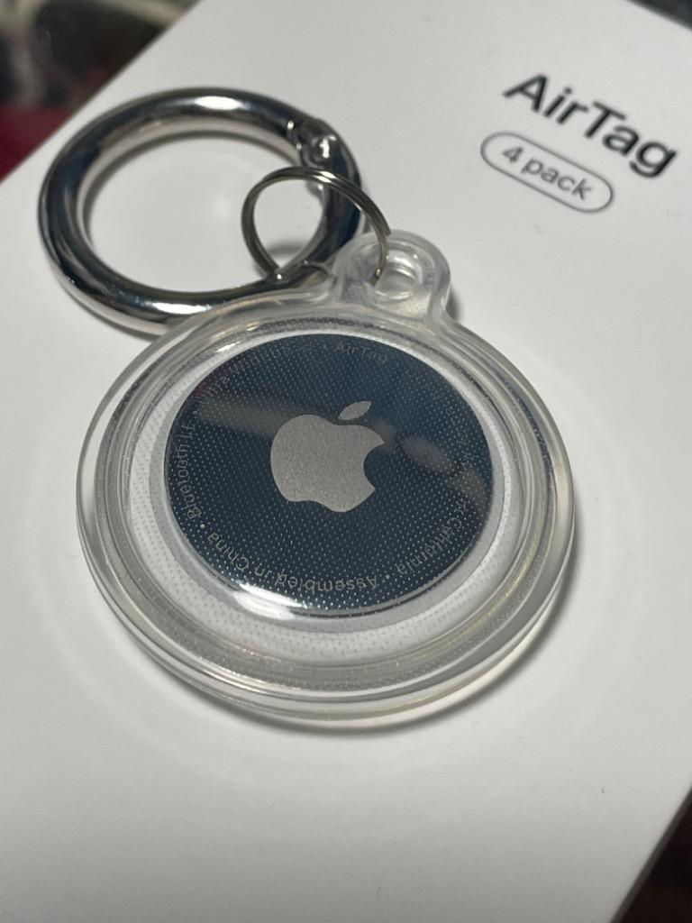 AirTag ケース クリア 4set 紛失防止 アップル エアタグ 保護