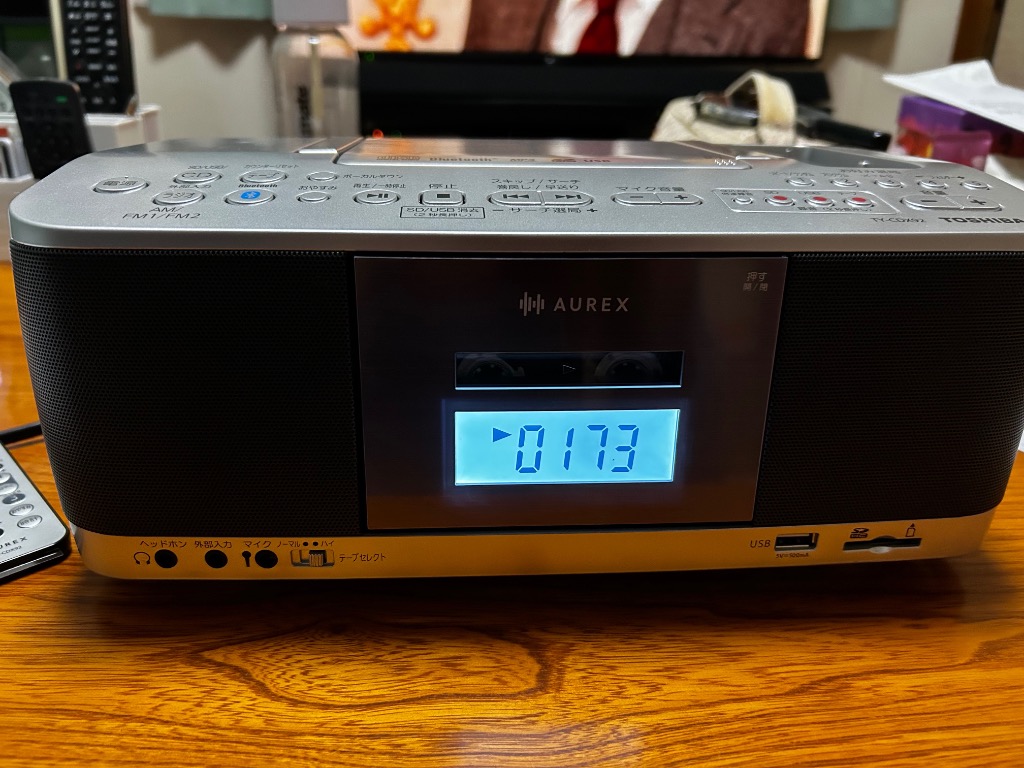 TOSHIBA 東芝 CDラジカセ シルバー TY-CDX92 カセットテープ