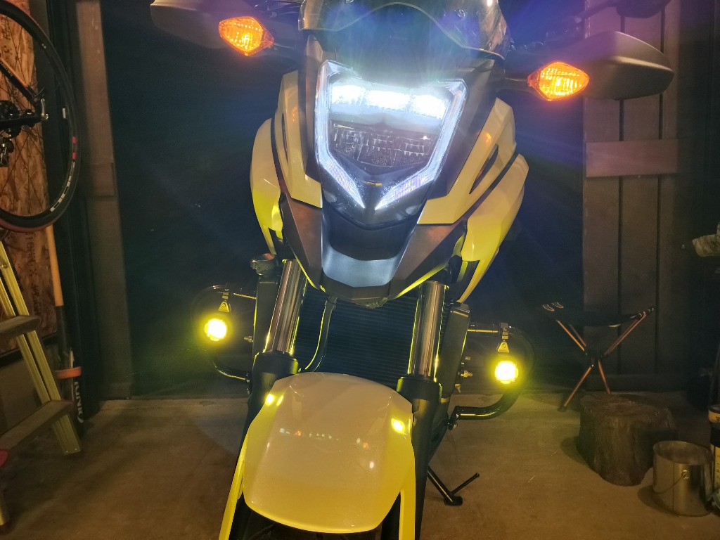 Kaedear 【 爆光フォグ 】 バイク フォグランプ LED 車検対応