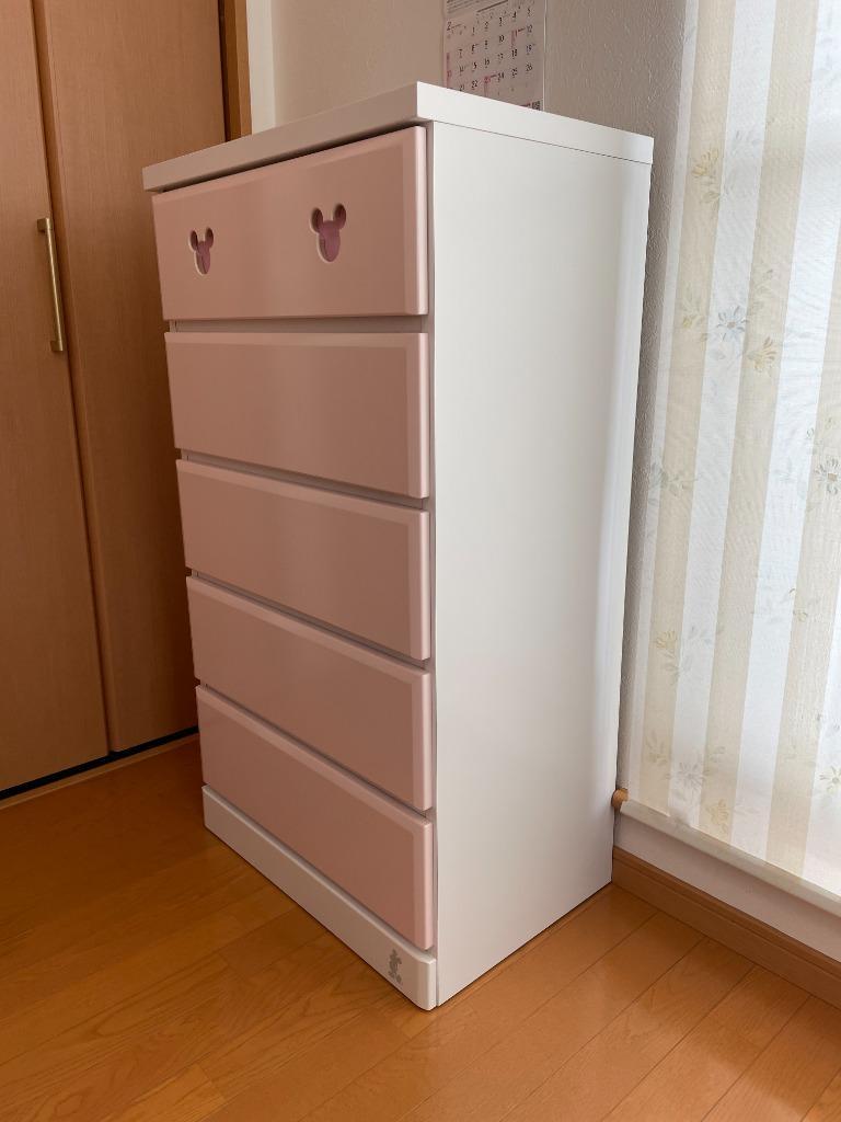 ミッキーマウス チェスト 60幅 5段 完成品 タンス 幅60 ディズニー 