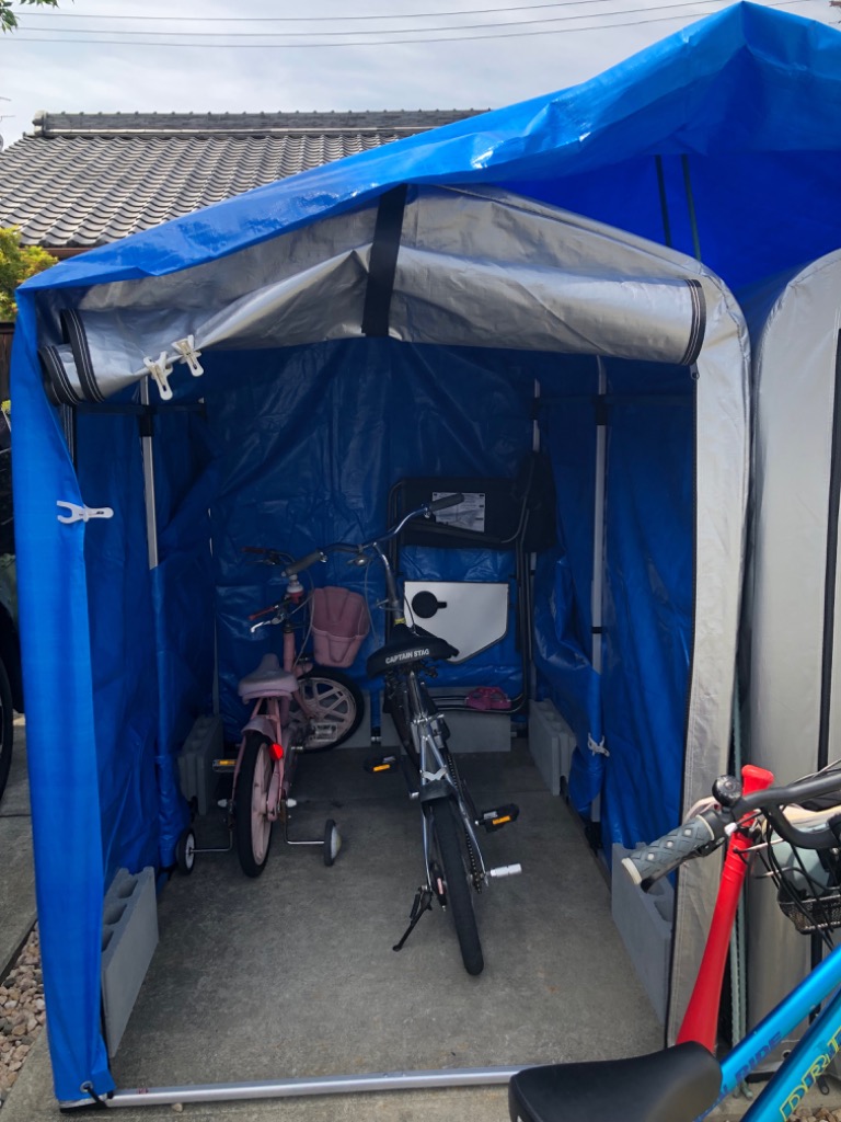 サイクルハウス 2台用 自転車置き場 3台用 Mサイズ アルミ 物置