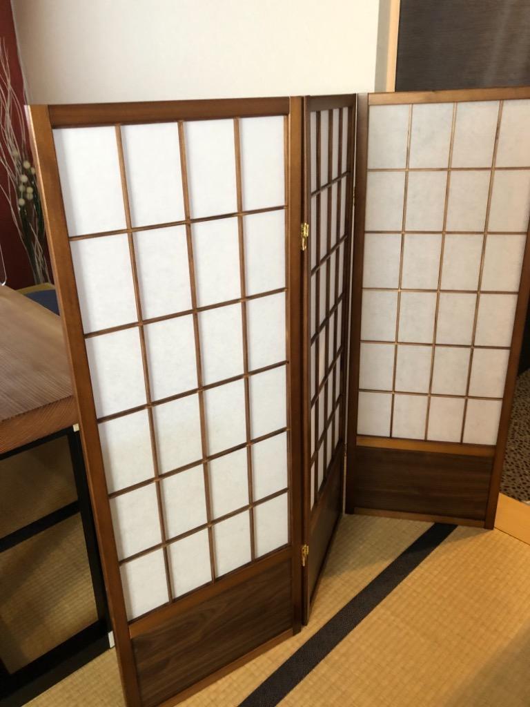 衝立 高さ120cm 3連 和風 アジアン調 木製 折りたたみ式
