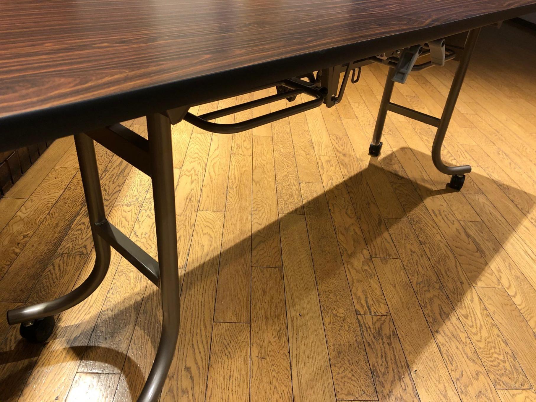 折畳テーブル フライト式テーブル オフィステーブル 幅180cm 奥行45cm