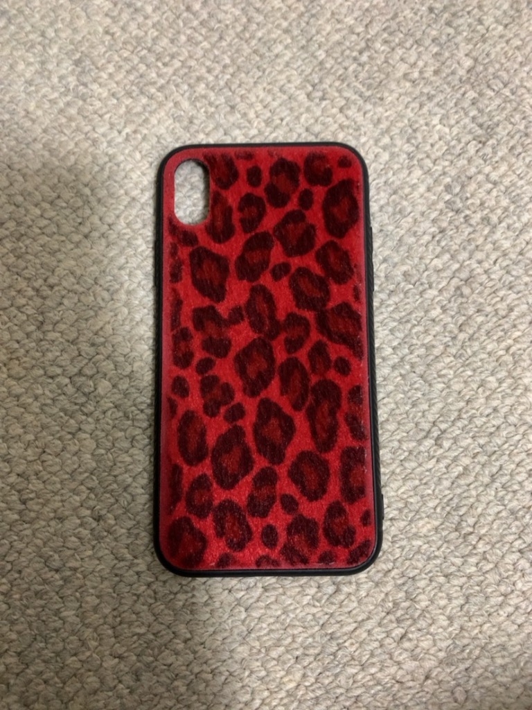 iPhoneケース X XS XSMax XR ヒョウ柄 レオパード柄 綿毛 TPU