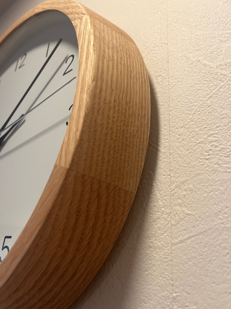 壁掛け時計 電波時計 KATOMOKU muku clock 13 オーク km-104OARC 連続