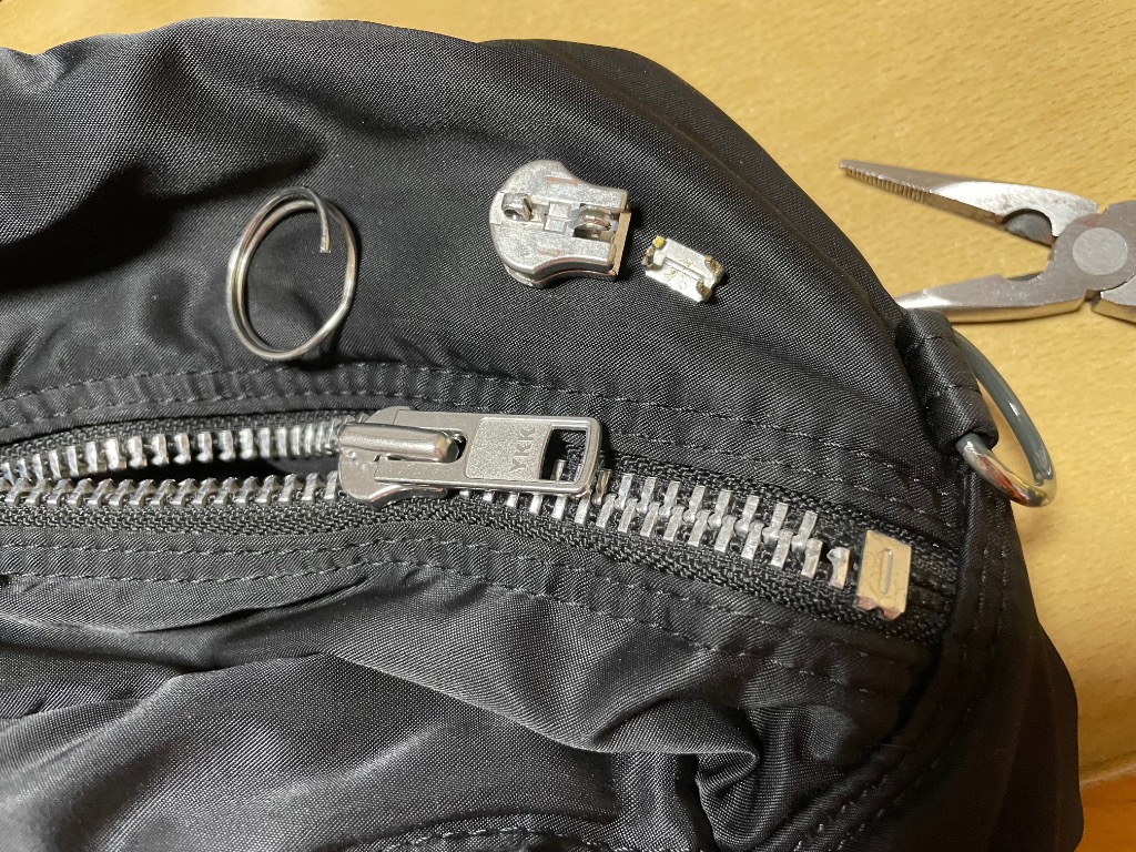 YKK 10M スライダー上止め下止め 2セット分 ニッケル シルバー