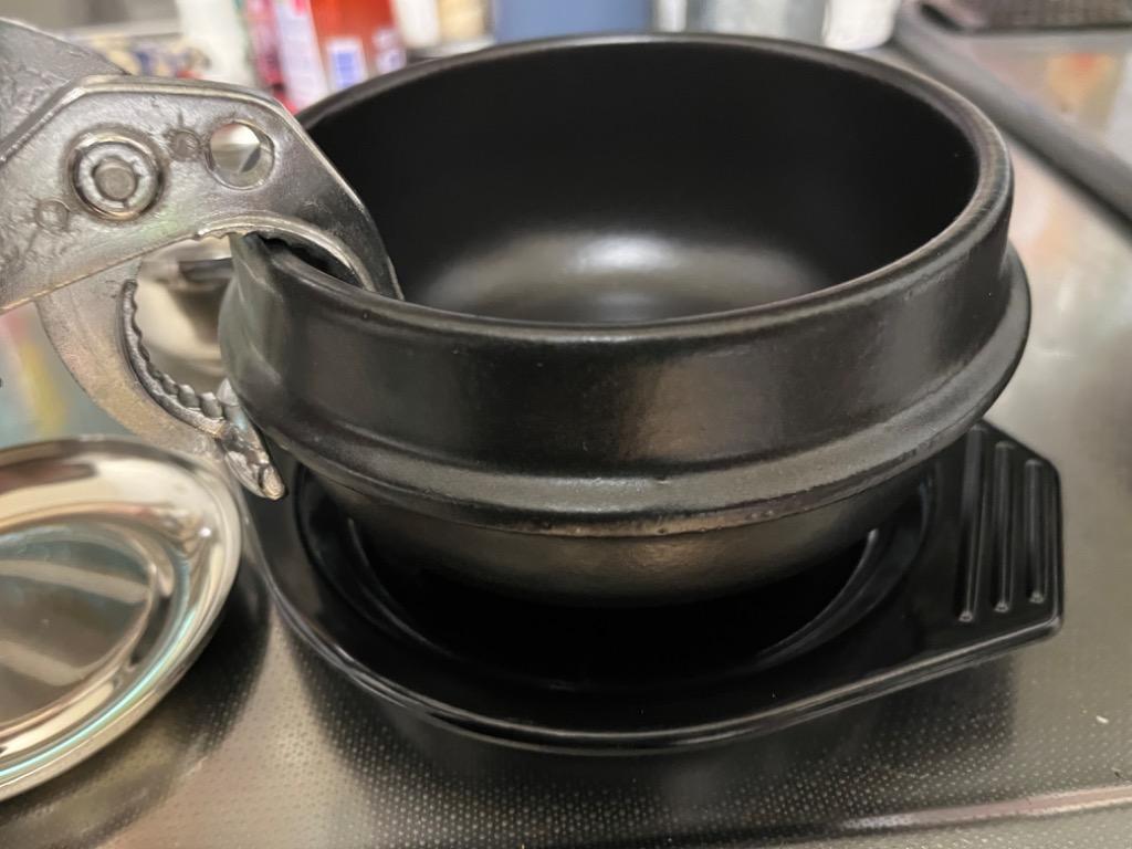チゲ用陶器鍋【3号/14cm】(トゥッペギ)全黒タイプ : 韓国鍋 チゲ用陶器鍋【3号/14cm】(トゥッペギ)全黒タイプ : 韓国鍋