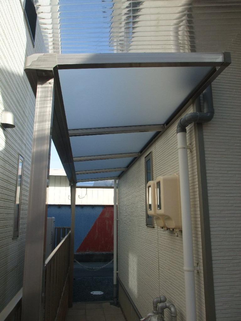 テラス屋根 DIY ベランダ 雨よけ 4m×3尺 フラット 標準桁 ポリカ屋根 1