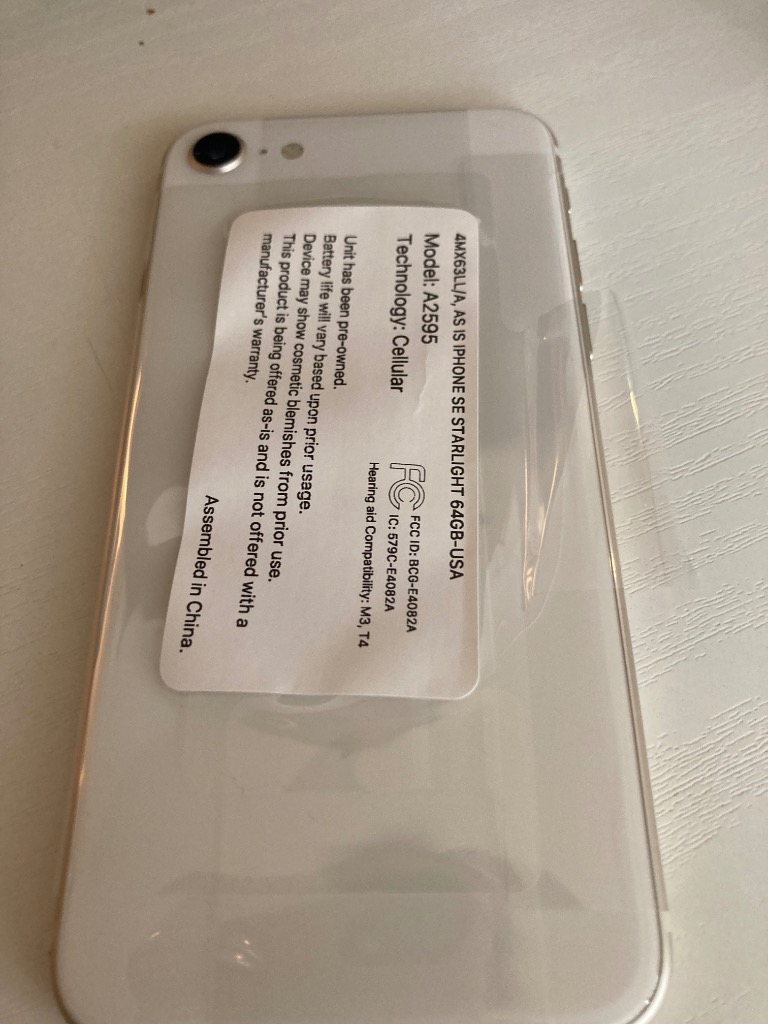 Apple公式整備済み品】 iPhone SE 第3世代 64GB 海外版 バッテリー