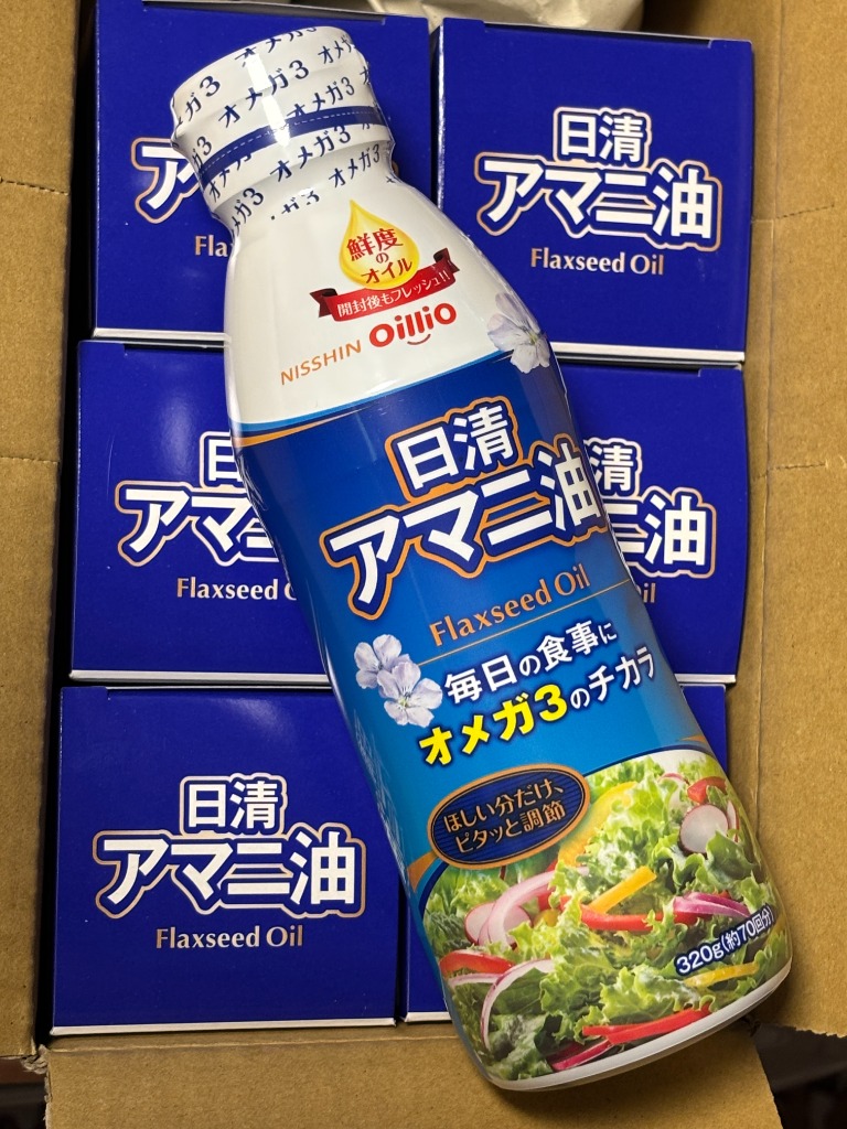 日清オイリオ（Nisshin OilliO） 日清 アマニ油 320g 6本 亜麻仁油