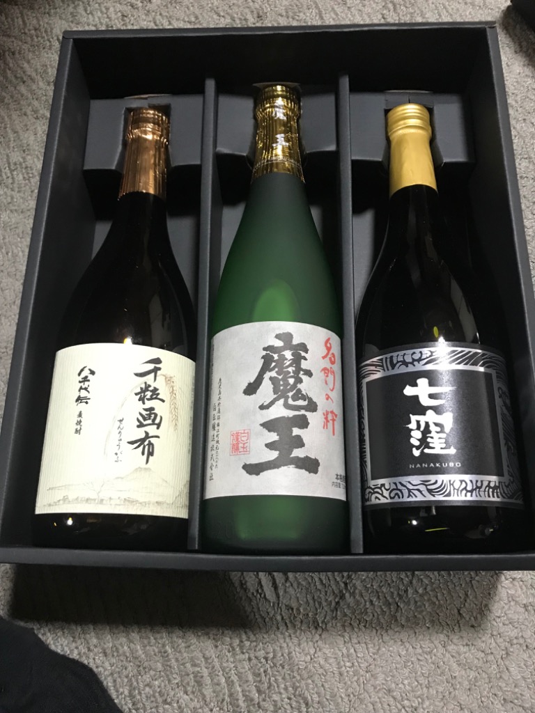 【魔王3本セット】　内容量: 720ml　 芋焼酎 魔王 720ml + 天使の誘惑 720ml + 万暦 360ml 3本セット【 3923