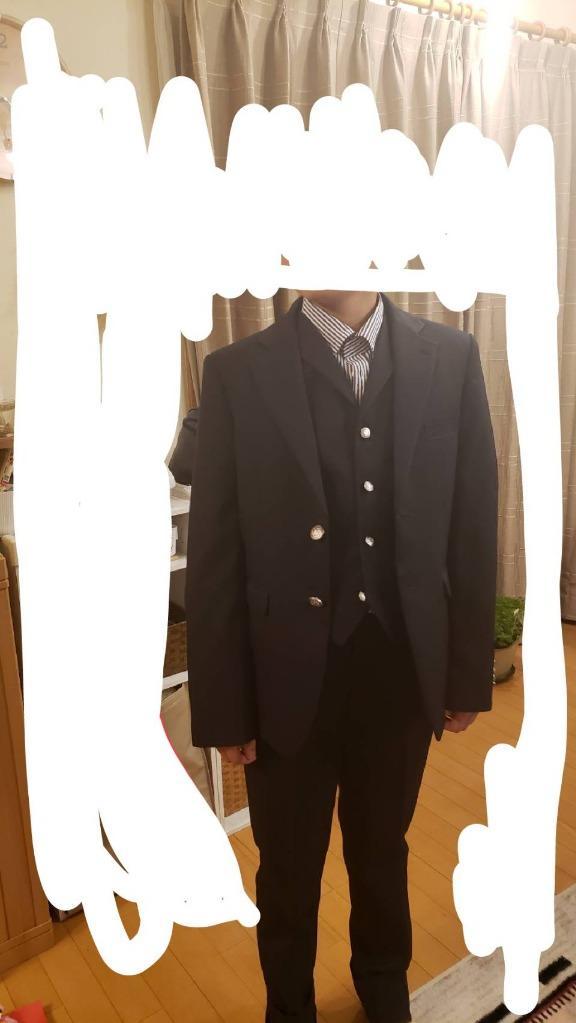 卒業式 小学校 男子 服 スーツ フォーマル ブラックフォーマル 6点 