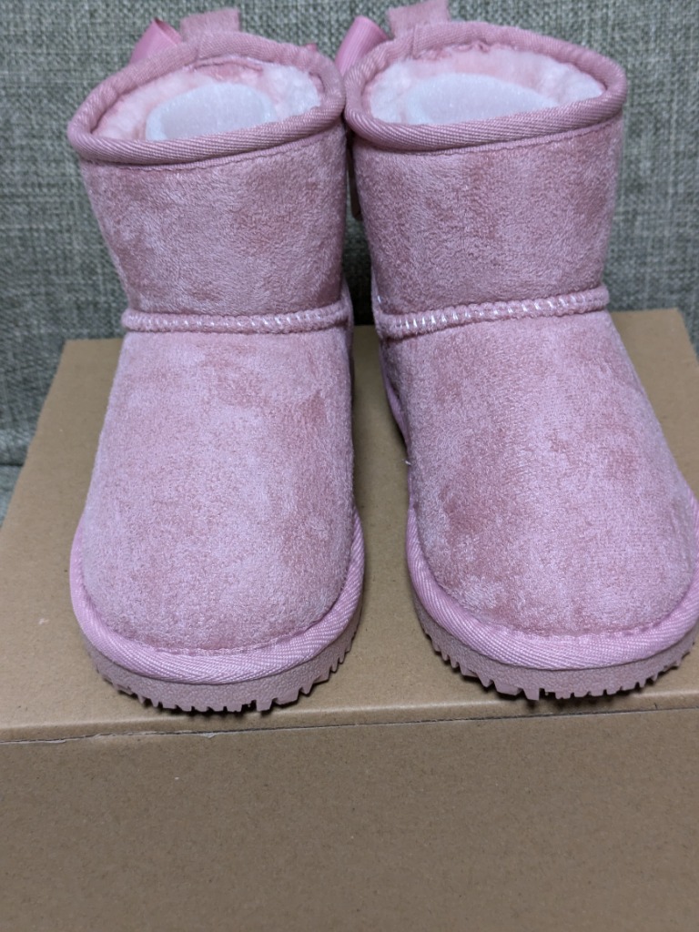 リボンムートンブーツ キッズ ジュニア ブーツ 防寒 あったか