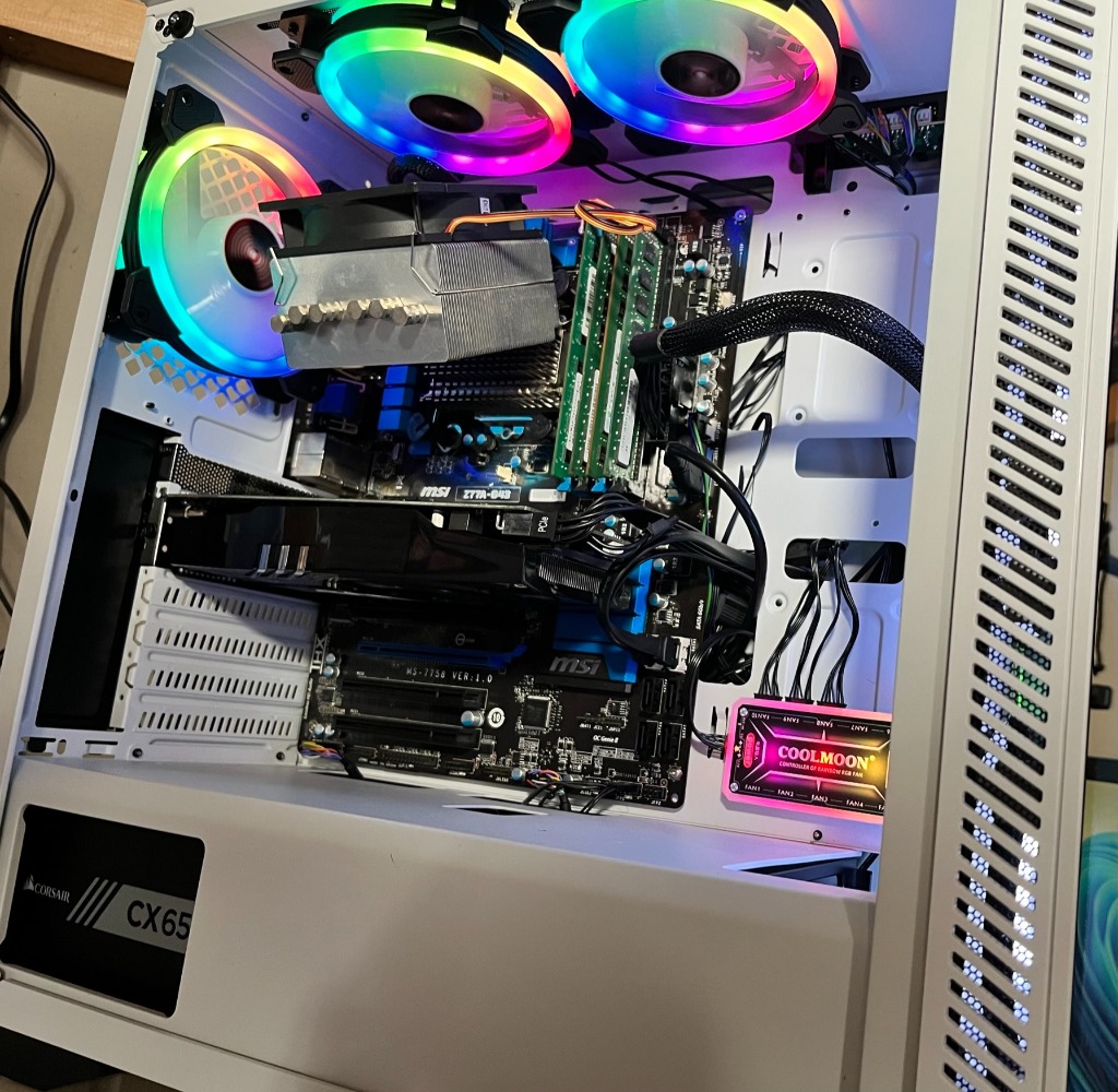 5個セット COOLMOON RGB ケースファン 120mm LEDファン PCケース用