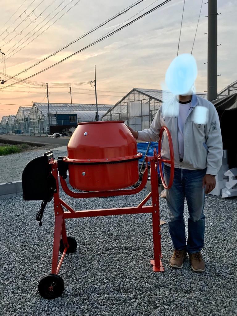 コンクリートミキサー ドラム容量130L 練上量65L 電動モーター式 混練機 かくはん機 キャスター付き 100Vモーター（個人様は営業所止め）  :COM-130:kikaiya - 通販 - Yahoo!ショッピング