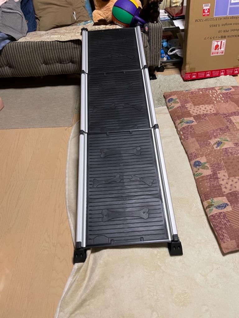 ペットスロープ 伸縮式 耐荷重 85kg スライド式 ドッグスロープ