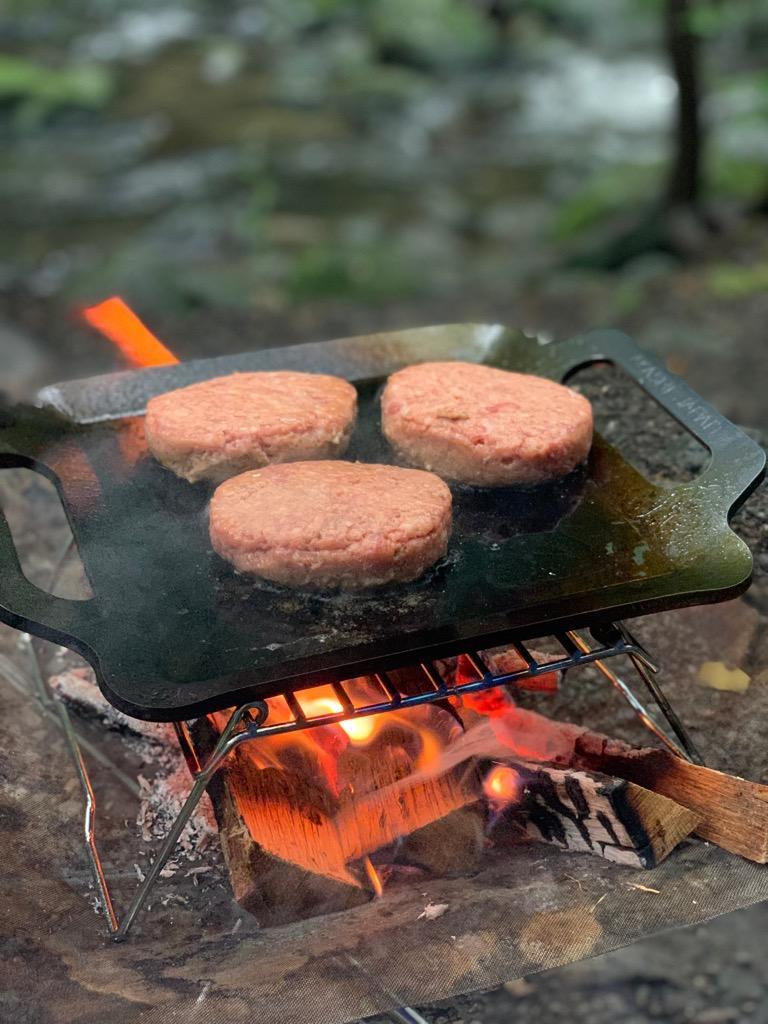 BBQ鉄板 極厚6mm Sサイズ (32×26cm) バーベキュー アウトドア ソロ