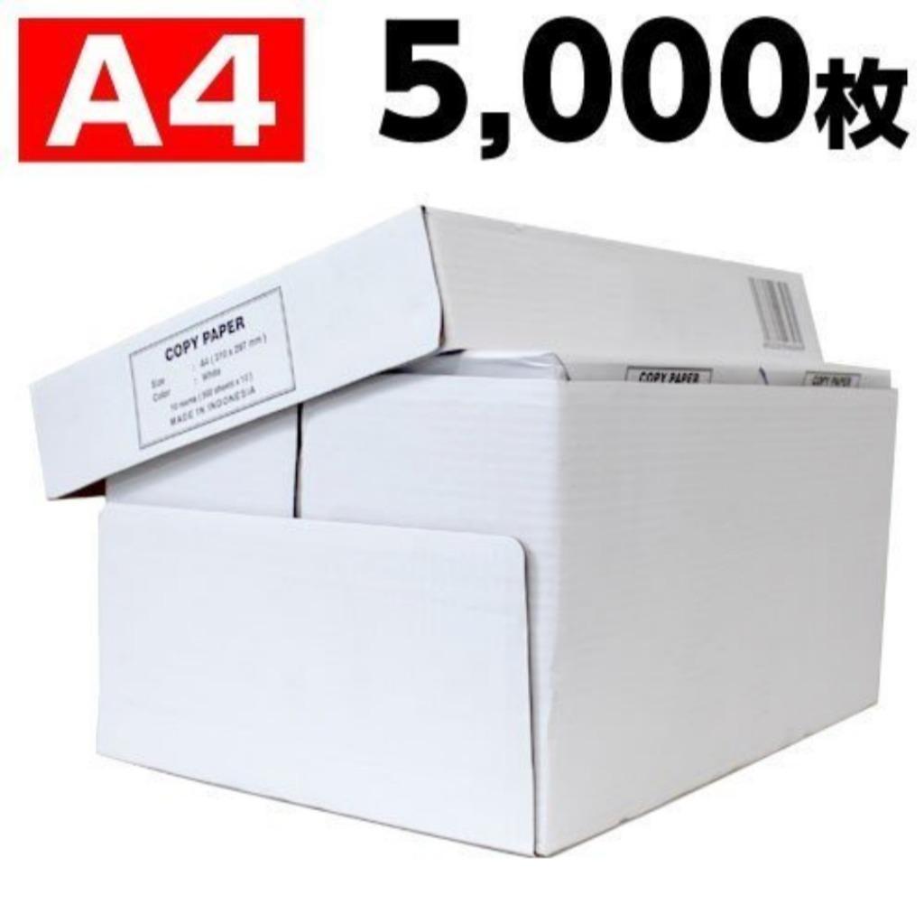 コピー用紙 A4 5000枚 高白色（500枚×10冊） 印刷用紙 白紙 用紙 A4