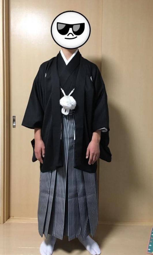 七五三男の子☆黒紋付羽織袴フルセット 七五三 男の子 5歳 7歳 羽織袴セット 「黒・白 菱」 卒園式 入学