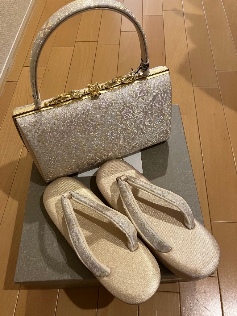 新品 紗織謹製 金銀帯地　三枚芯草履バッグセット 礼装　パールトーン加工済 楽天市場】草履バッグセット レディース フォーマル 2点セット 3