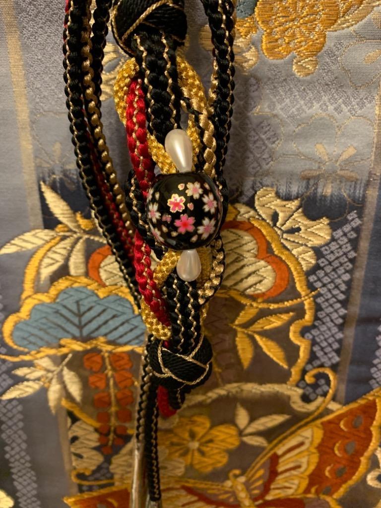 振袖用 帯締め（桜トンボ玉 13194）かわいい 古典 サクラ 成人式 結婚式 伝統和色 さくら