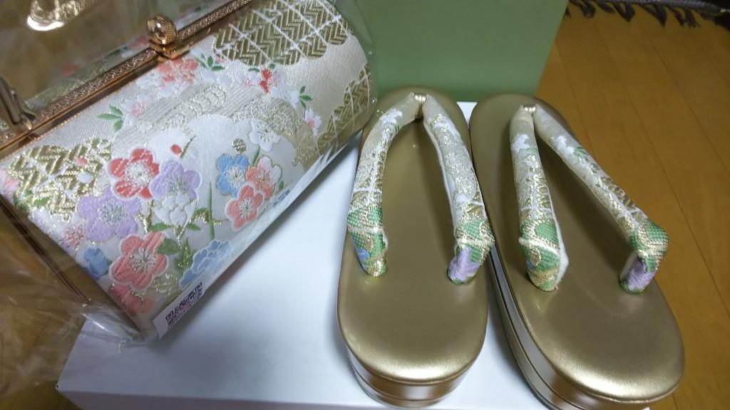 草履バッグセット 成人式 結婚式 帯地 振袖 厚底草履 M L 草履