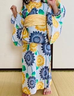 KIMONOMACHI 浴衣 子供 セパレート ワンピース 3点セット(サン
