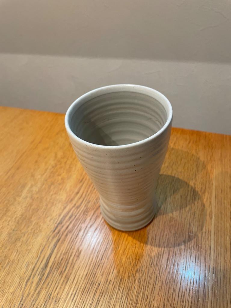 タンブラー 和食器 おしゃれ 粉引き千段ビアカップ 内側素焼き 泡立つコップ 350ml 日本製 美濃焼 :G34611303:うつわのお店 たたら  - 通販 - Yahoo!ショッピング