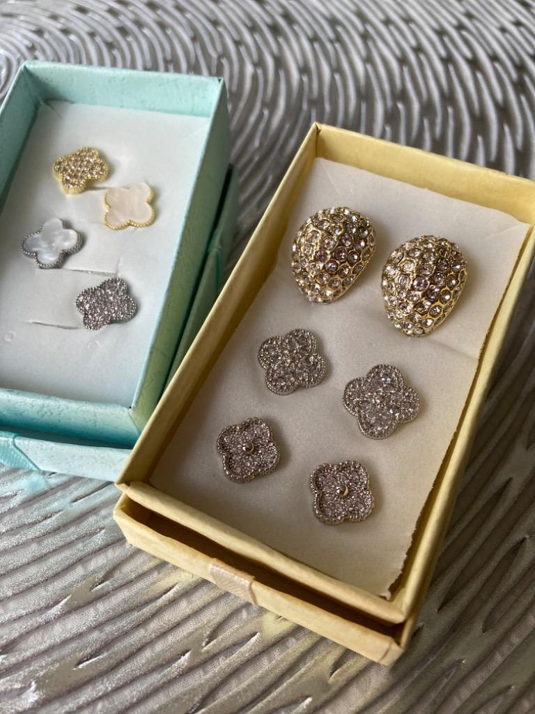 ピアス 四葉クローバー CZダイヤモンド シルバー925 フラワー