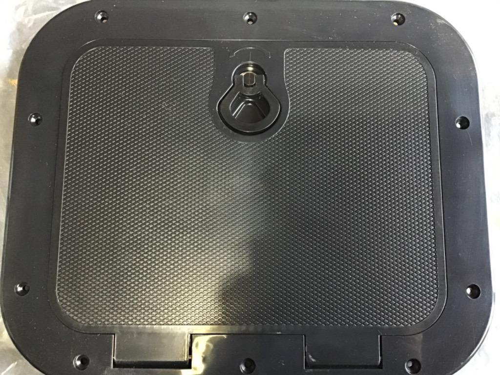 アクセスハッチ カバー 蓋 ふた つり 328×400mm 黒 ASA 船